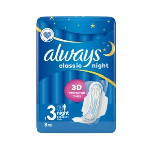 Always Maxi Night Sanitary Pads with Wings size 3, 8 pcs