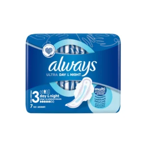 Always Ultra Day&Night Sanitary Pads with Wings size 3, 7 pcs