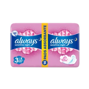 Always Ultra Sensitive Night Sanitary Pads with Wings size 3, 14 pcs