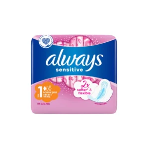 Always Ultra Sensitive Normal Plus Sanitary Pads with Wings size 1, 10 pcs