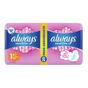 Always Ultra Sensitive Sanitary Pads with Wings size 1, 20 pcs