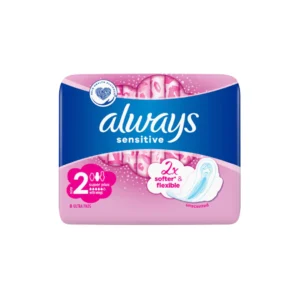 Always Ultra Sensitive Super Plus Sanitary Pads with Wings size 2, 8 pcs