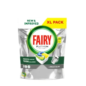 Fairy Platinum Dishwasher Capsules Lemon 40pcs