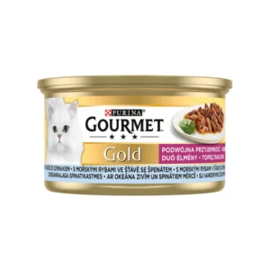 Gourmet Gold Wet Food Fish and Spinach 85g