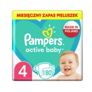 Pampers Active Baby Diapers size 4, 180pcs