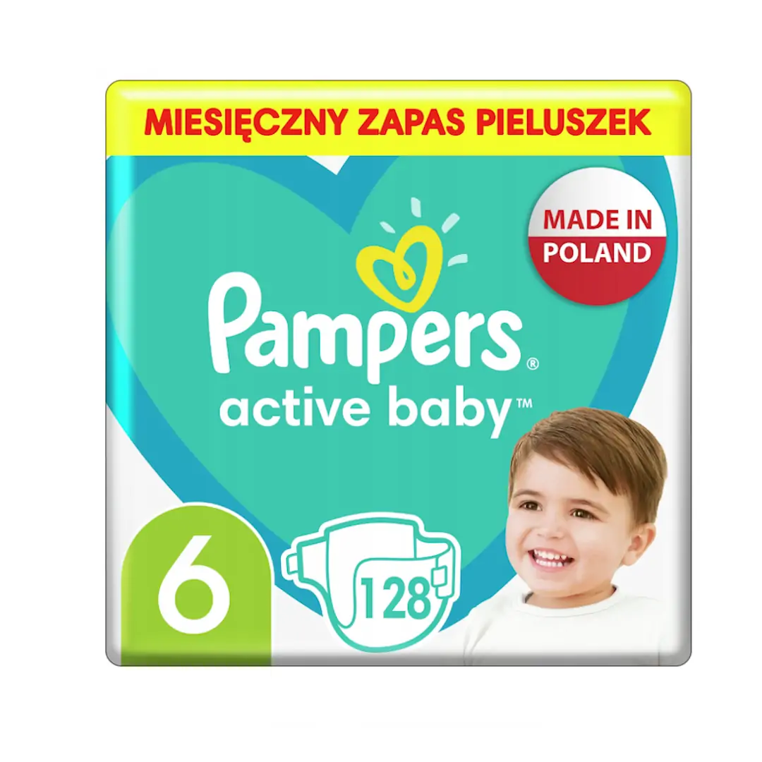 Pampers Active Baby Diapers size 6, 128pcs