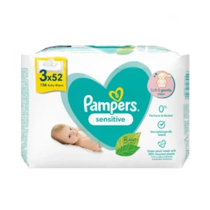 Pampers Sensitive Wipes 3x52pcs