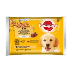 Pedigree Junior Multipack Wet Food Beef/Chicken with Rice 4x100g