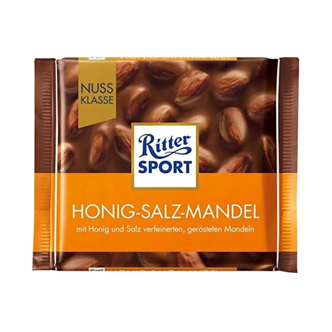 Ritter Sport Chocolate Honey & Almonds 100g